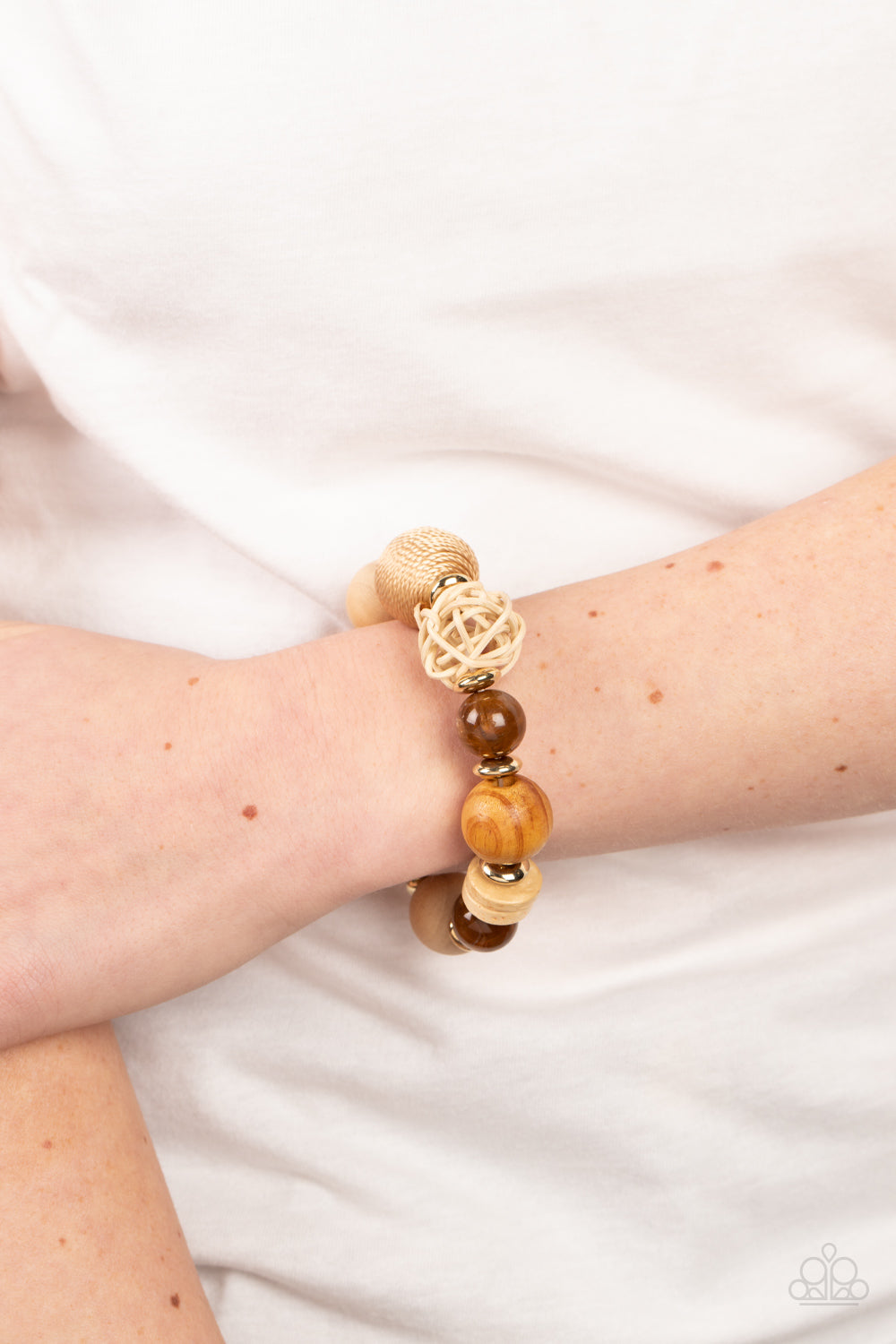 Paparazzi - Happily Homespun - Brown Bracelets