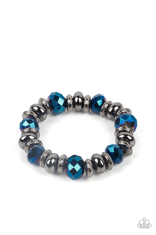 Paparazzi - Interstellar Influencer - Blue Necklace and Power Pose - Blue Bracelet