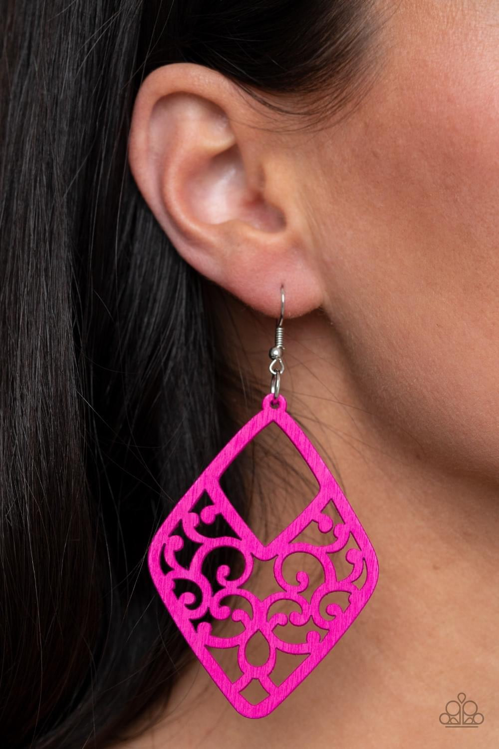 Paparazzi - VINE For The Taking - Pink Earrings