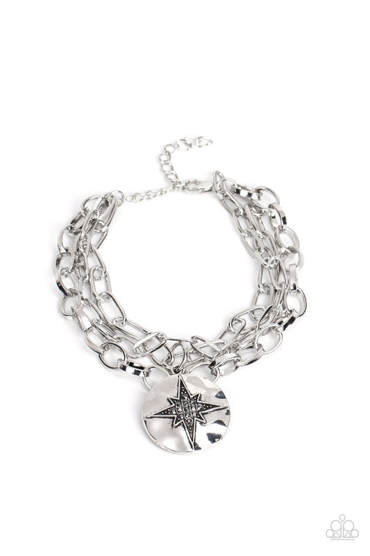 Paparazzi - True North Twinkle - Silver Bracelet