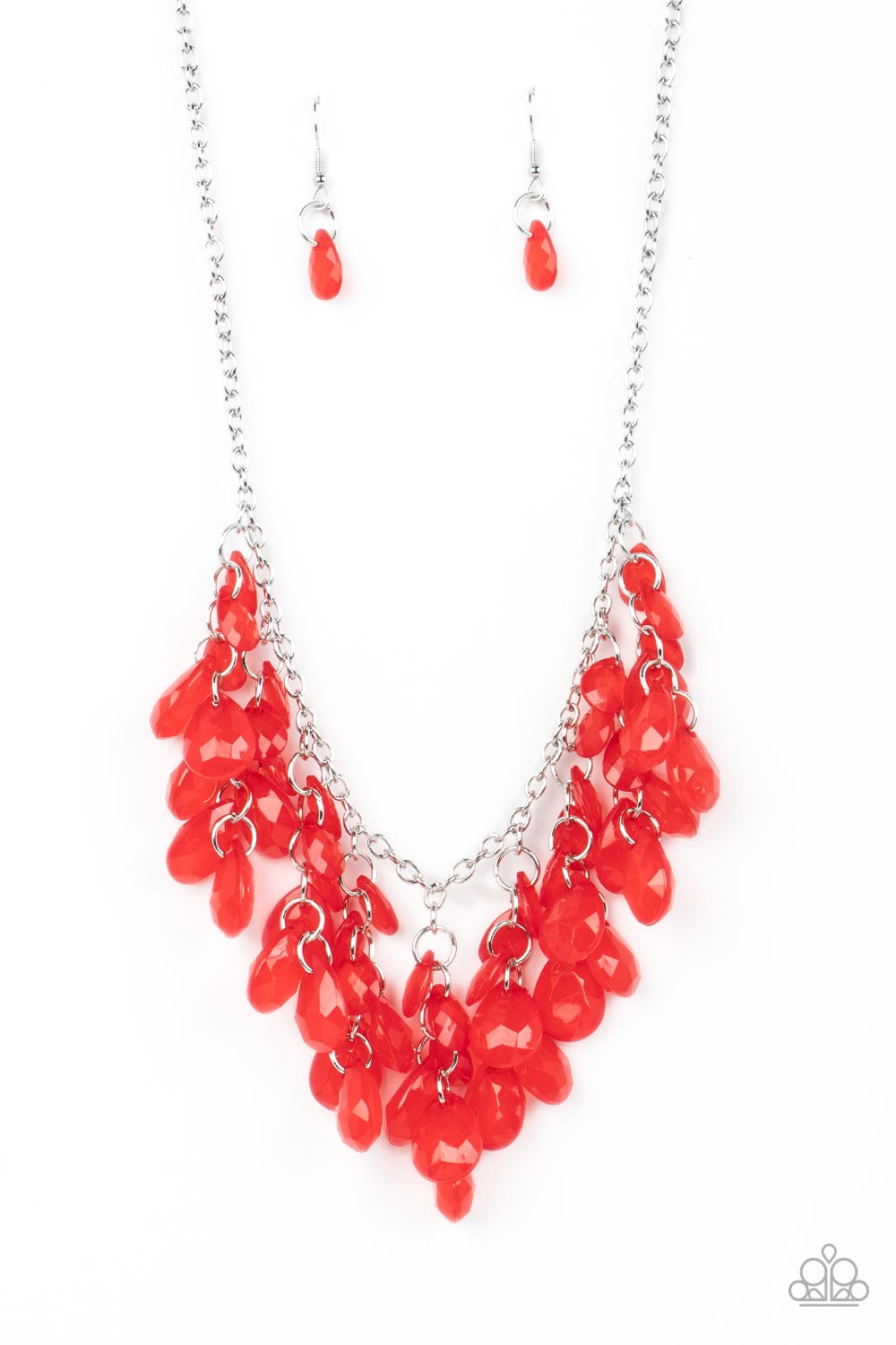 Paparazzi - Crystal Cabaret - Red Necklace