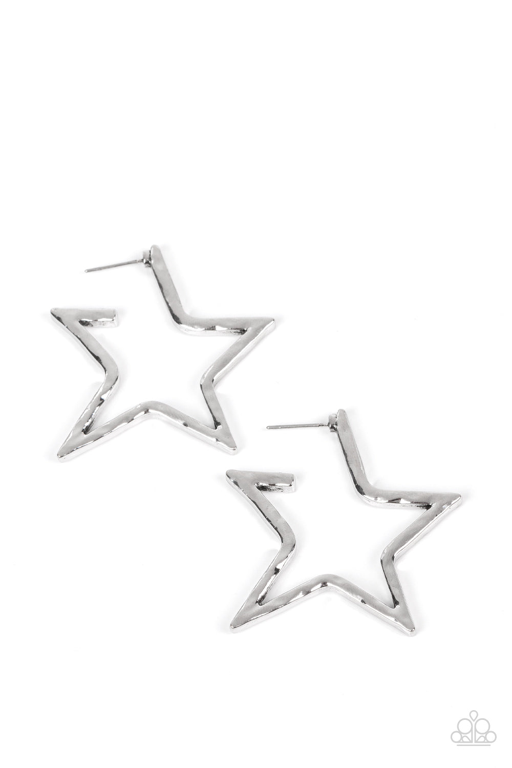 Paparazzi - All-Star Attitude - Silver Earrings