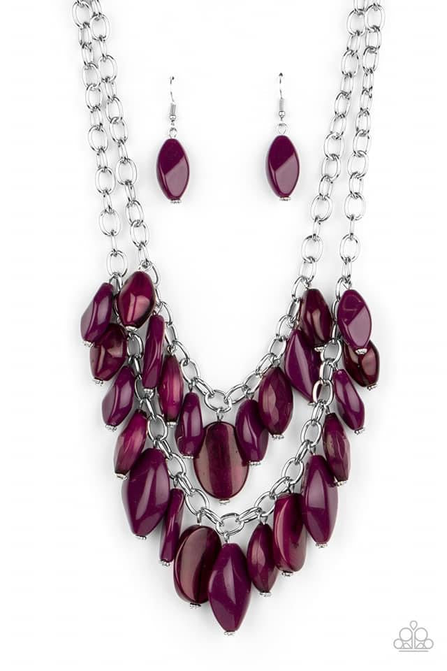 Paparazzi - Palm Beach Beauty Purple Necklace