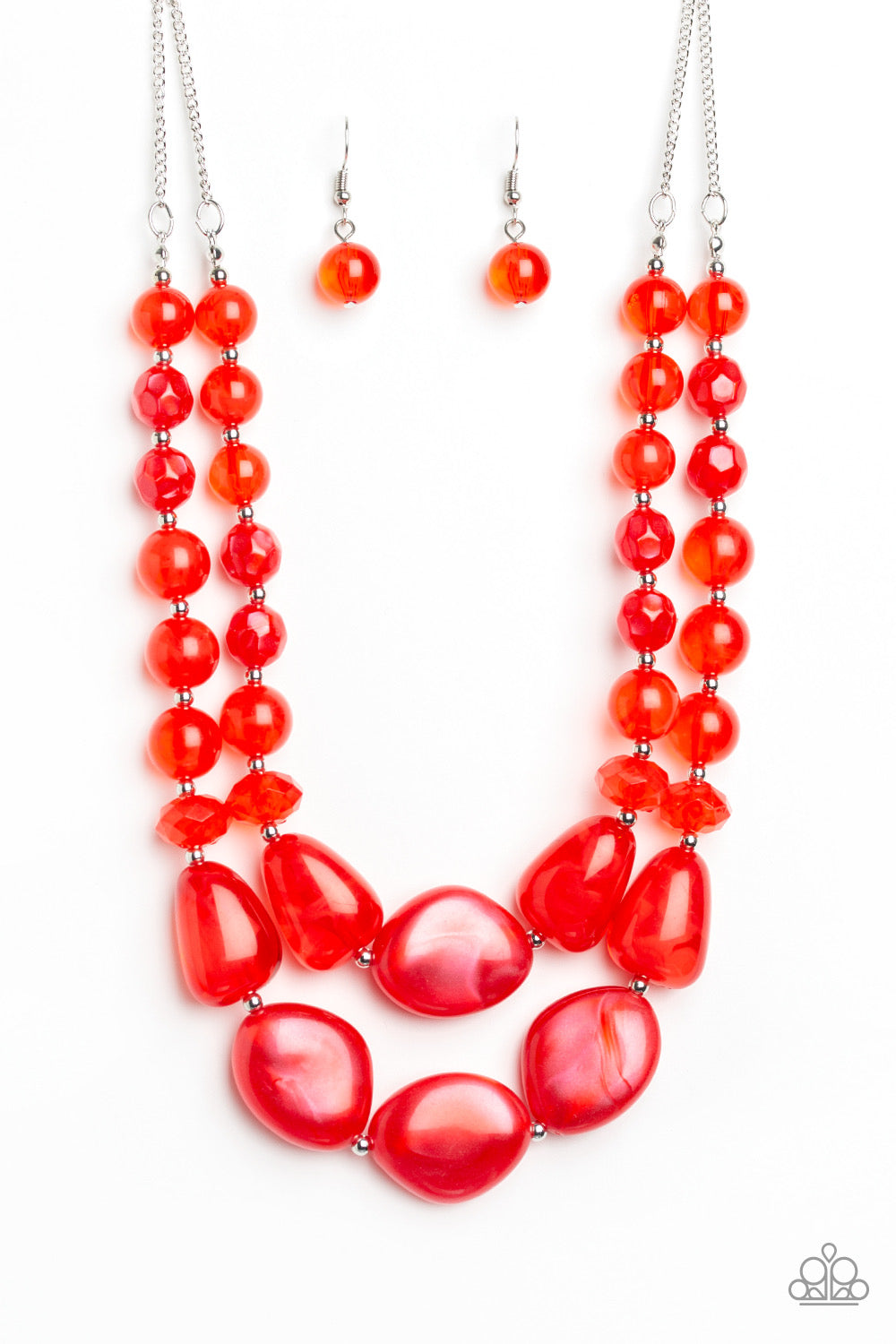 Paparazzi - Beach Glam - Red Necklace