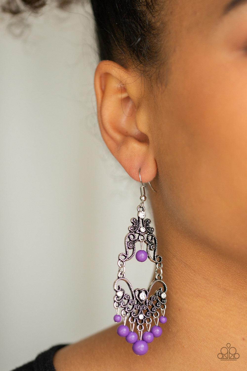 Paparazzi - Colorfully Cabaret - Purple Earrings