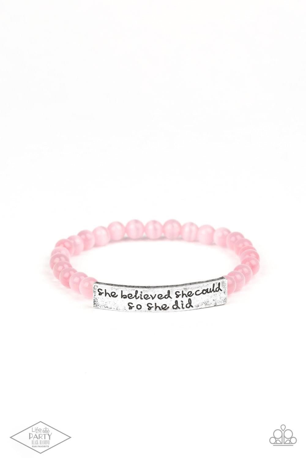 Paparazzi - So She Did - Pink Bracelet