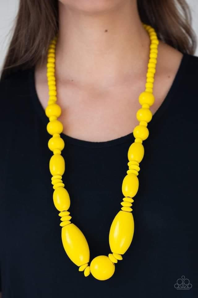 Paparazzi - Summer Breezin Yellow Necklace