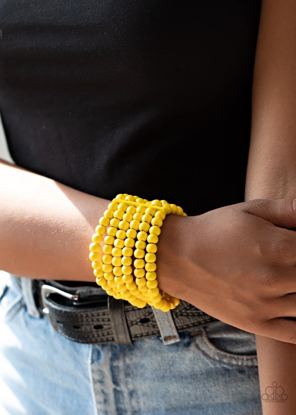 Paparazzi- Diving in Maldives - Yellow Bracelet