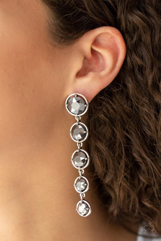 Paparazzi - Drippin In Starlight Silver Earrings