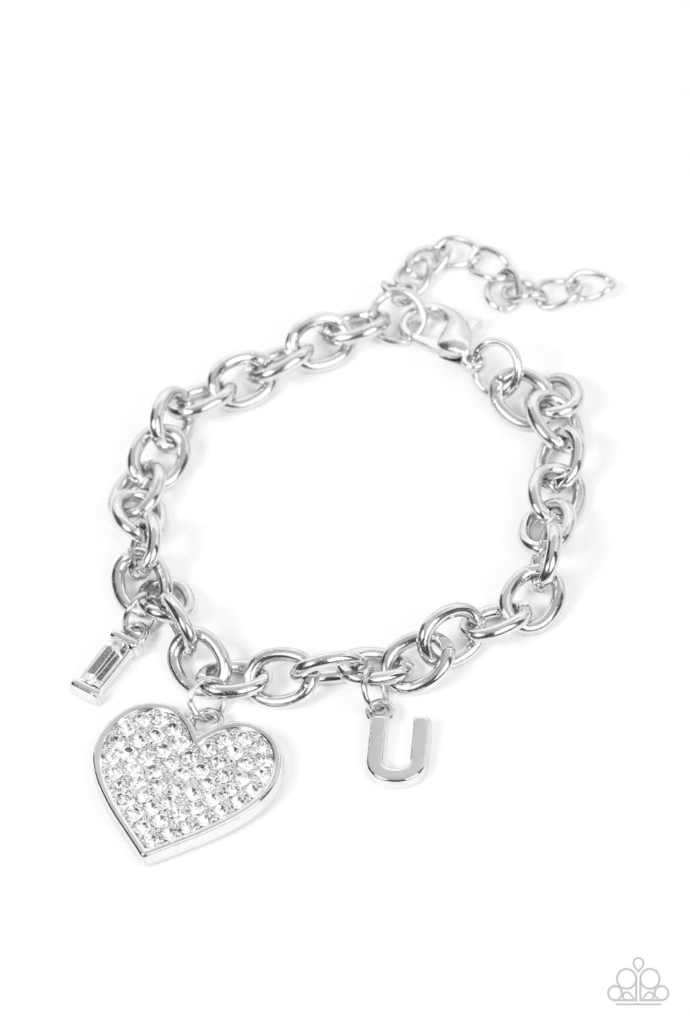 Paparazzi - Declaration of Love White Bracelet