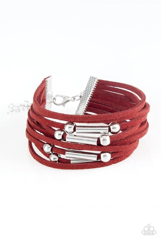 Paparazzi - Back to BACKPACKER Red Urban Bracelet