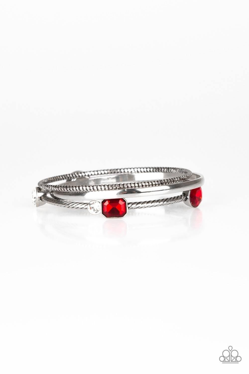 Paparazzi - City Slicker Sleek - Red Bracelet