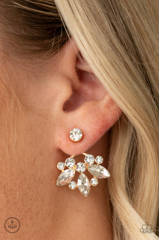 Paparazzi - Crystal Constellations - Gold Post Earrings