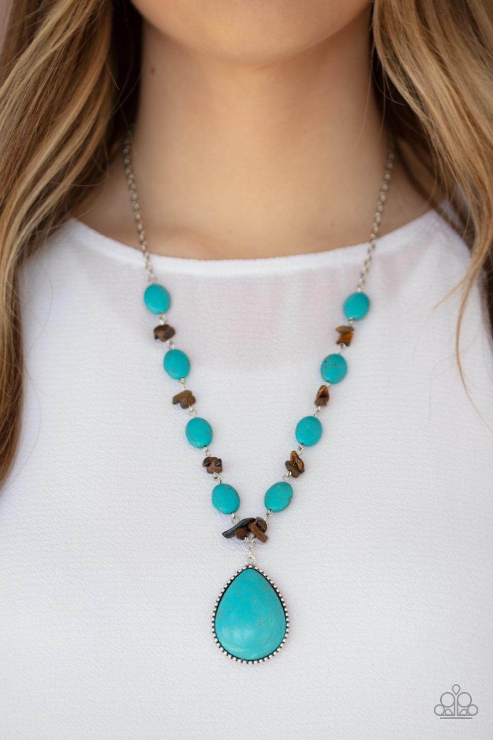 Paparazzi - Desert Diva Blue Necklace