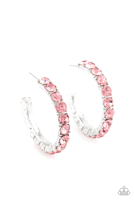 Paparazzi - CLASSY is in Session Pink Earrings