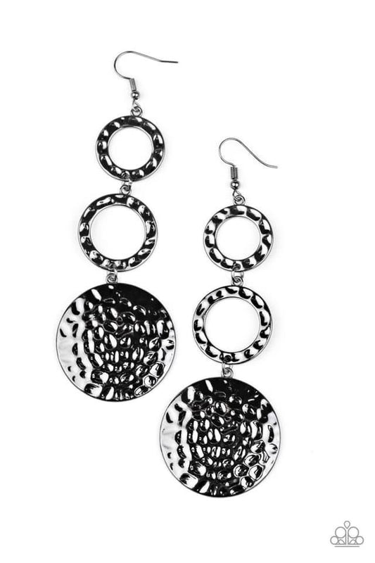 Paparazzi - Blooming Baubles - Black Earrings