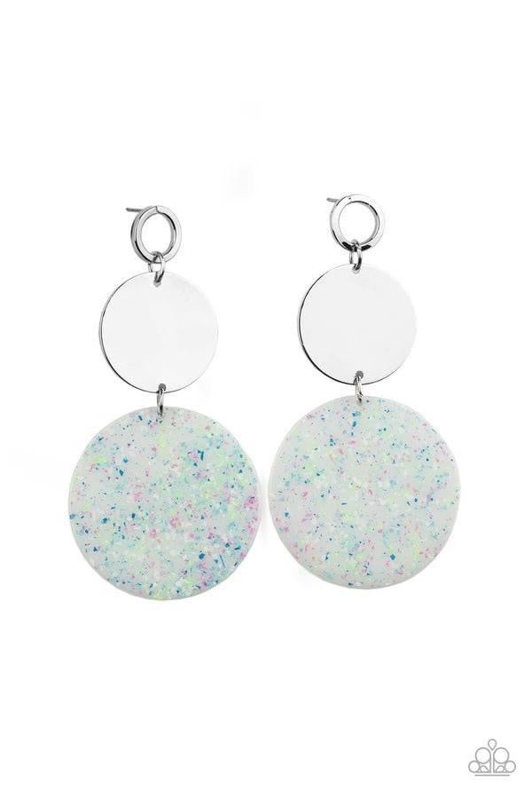 Paparazzi - Beach Day Glow Blue Post Earrings