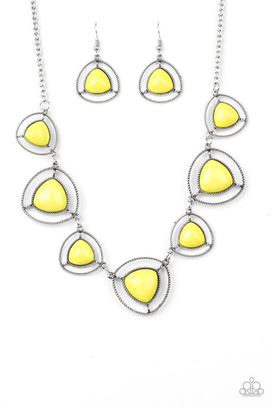 Paparazzi - Make A Point - Yellow Necklace