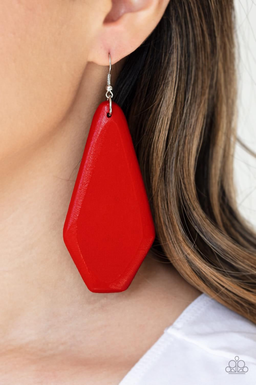 Paparazzi- Vacation Ready - Red Earrings