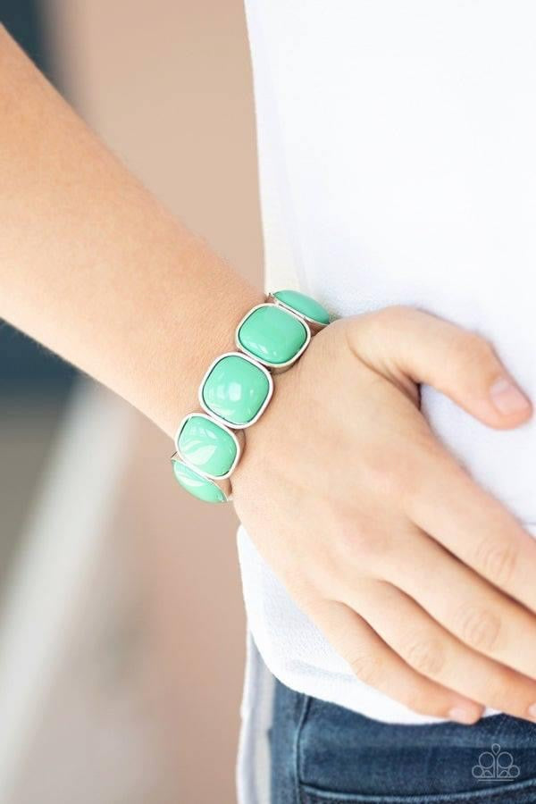 Paparazzi- Vivacious Volume - Green Bracelet