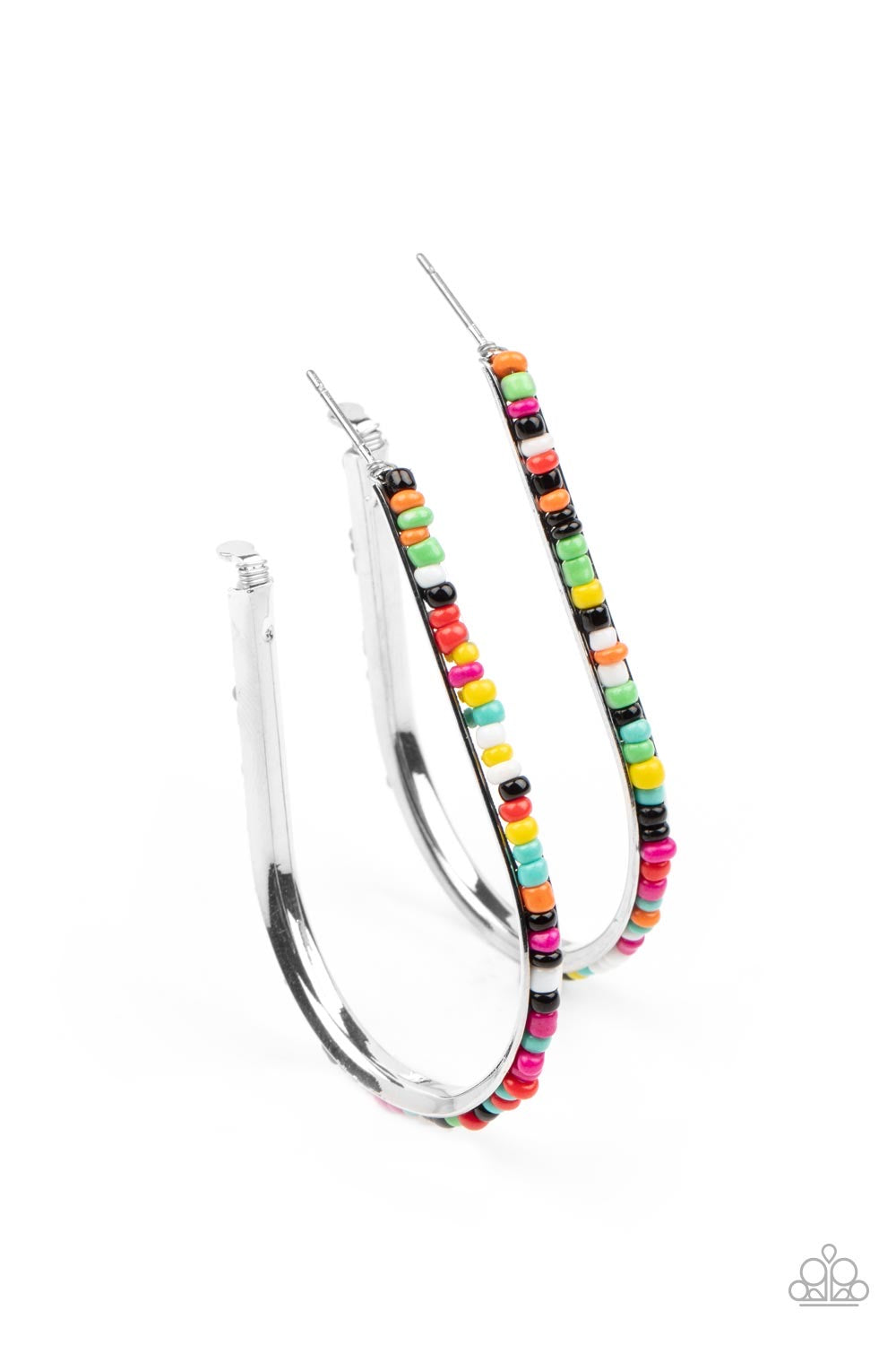 Paparazzi - Beaded Bauble - Multi Hoop Earrings