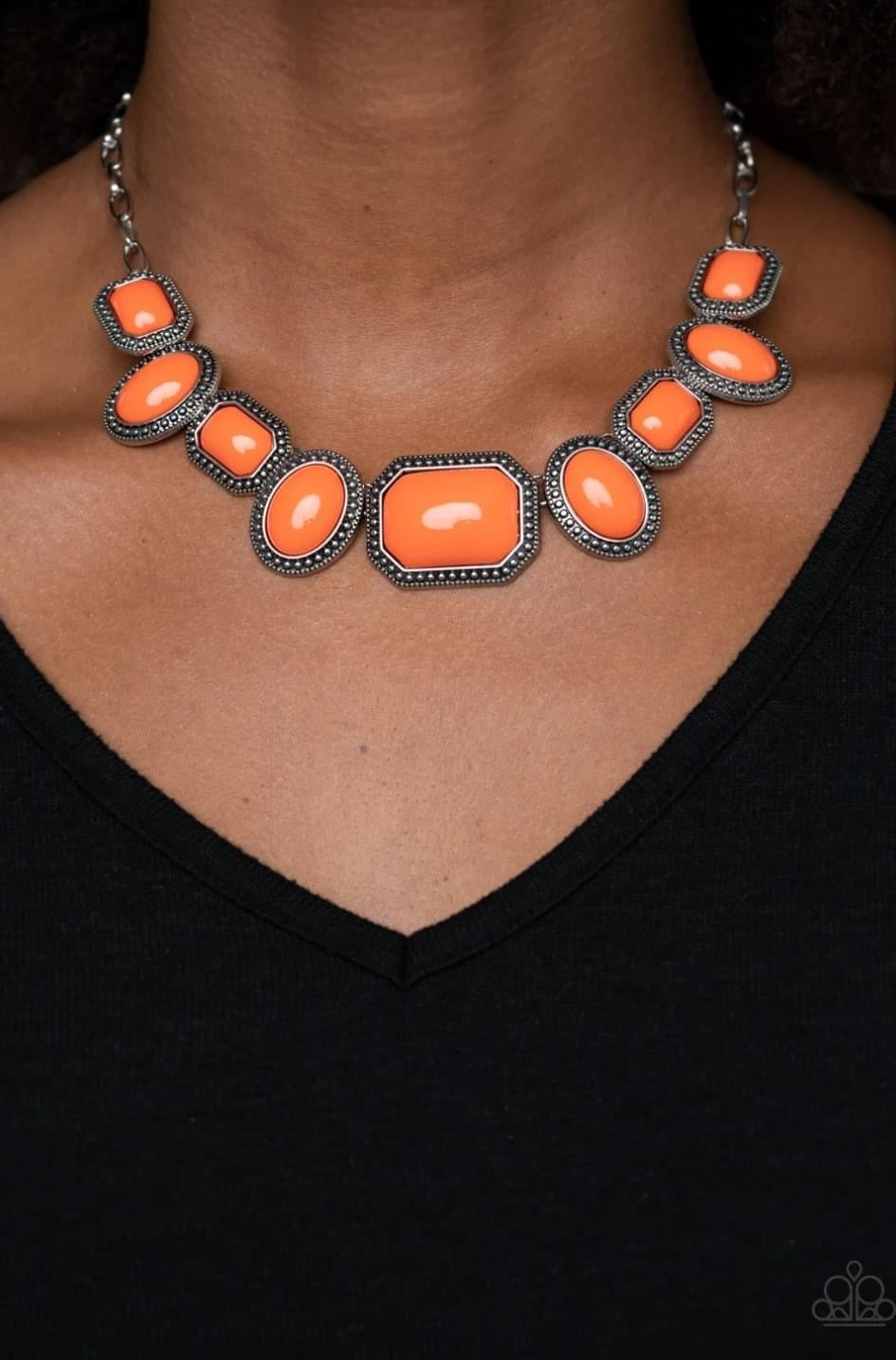 Paparazzi- Lets Get Loud - Orange Necklace