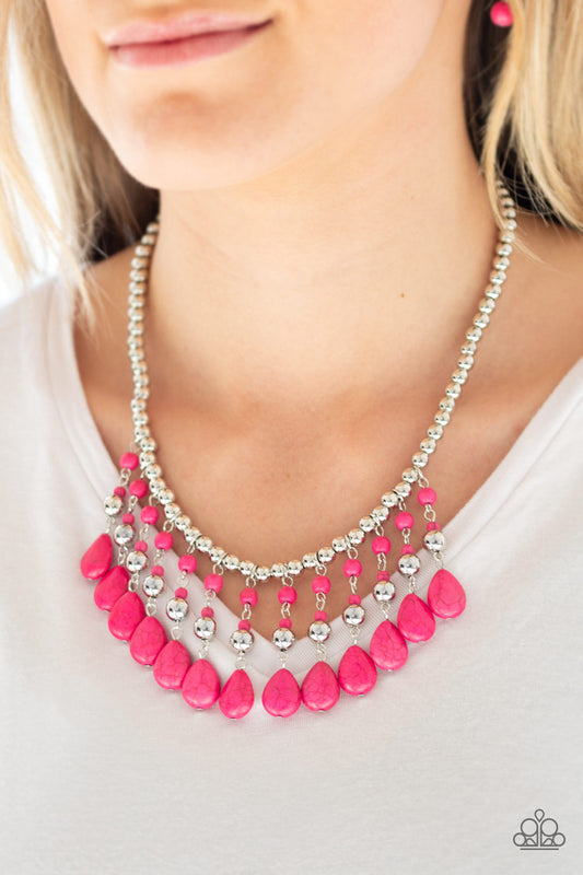 Paparazzi - Rural Revival - Pink Necklace