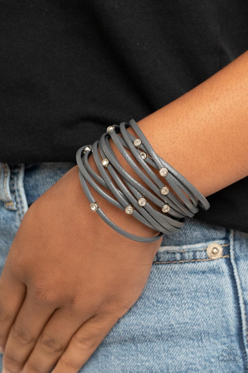 Paparazzi - Fearlessly Layered - Silver Bracelet