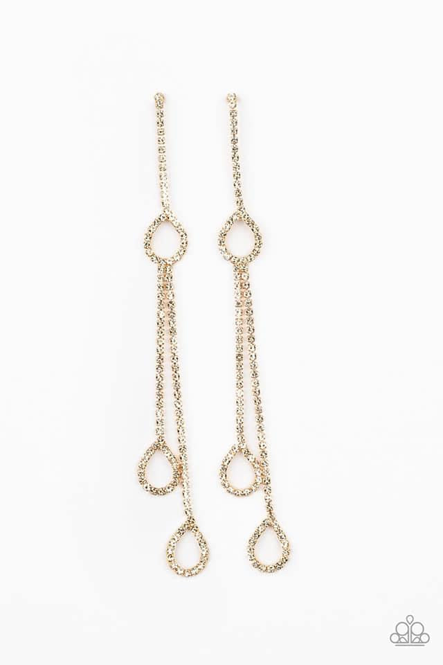 Paparazzi - Chance of REIGN Gold Earrings