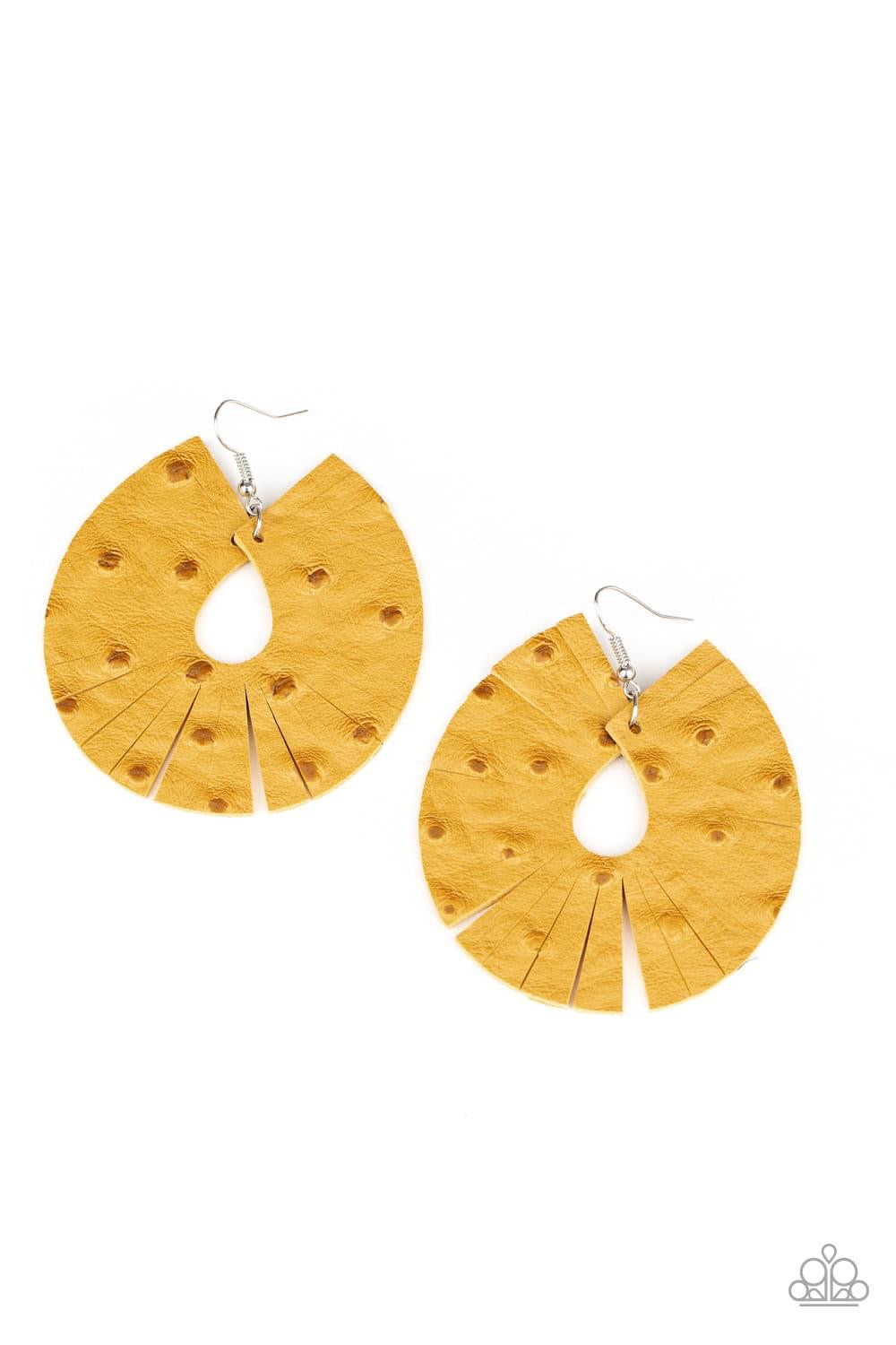 Paparazzi - Palm Islands Yellow Earrings