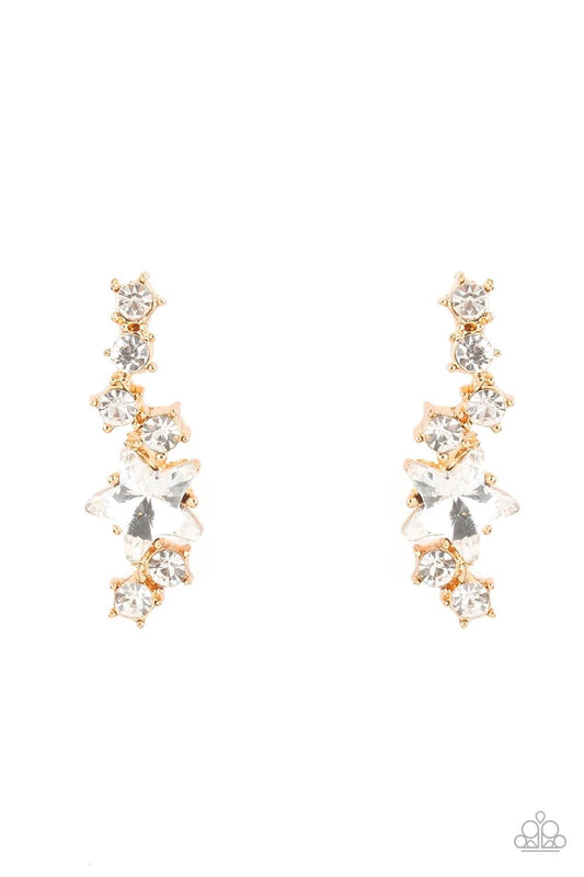 Paparazzi- Cosmic Combustion Gold Earrings