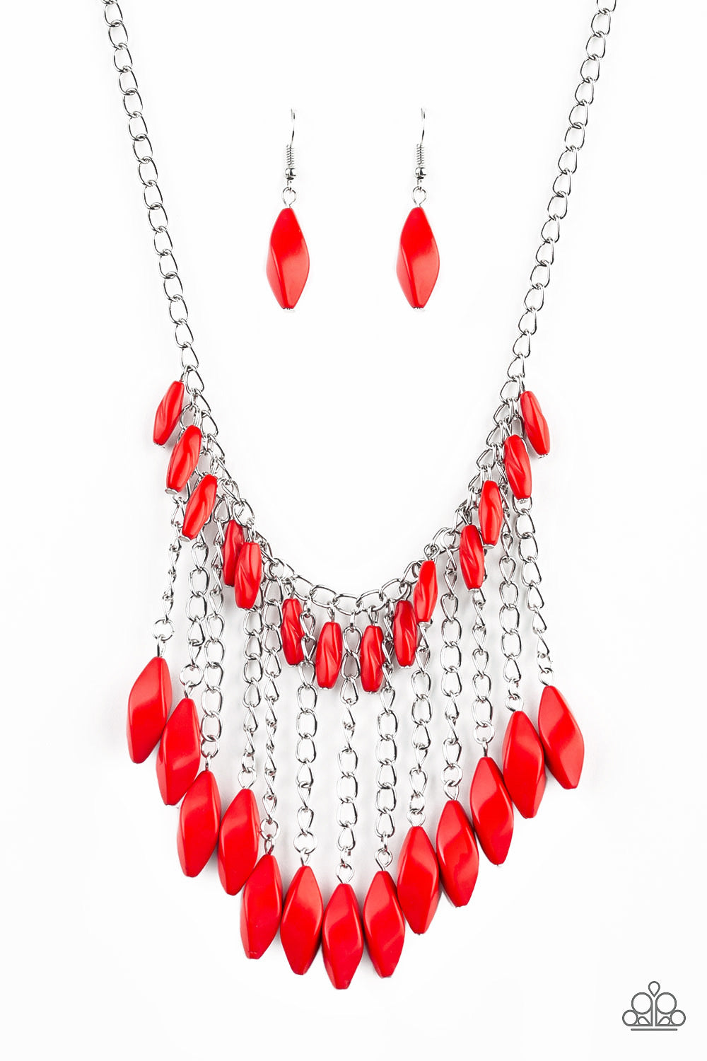 Paparazzi - Venturous Vibes - Red Necklace