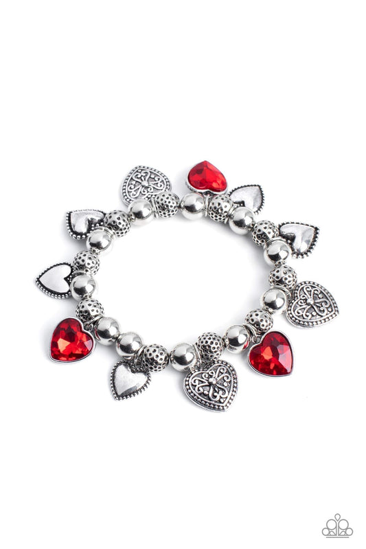 Paparazzi - Charming Crush - Red Bracelet