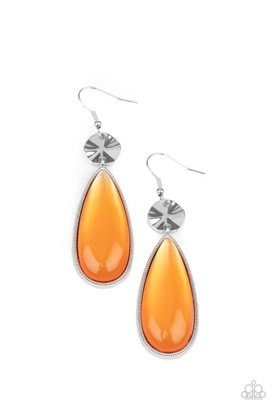 Paparazzi - Jaw Dropping Drama Orange Earrings