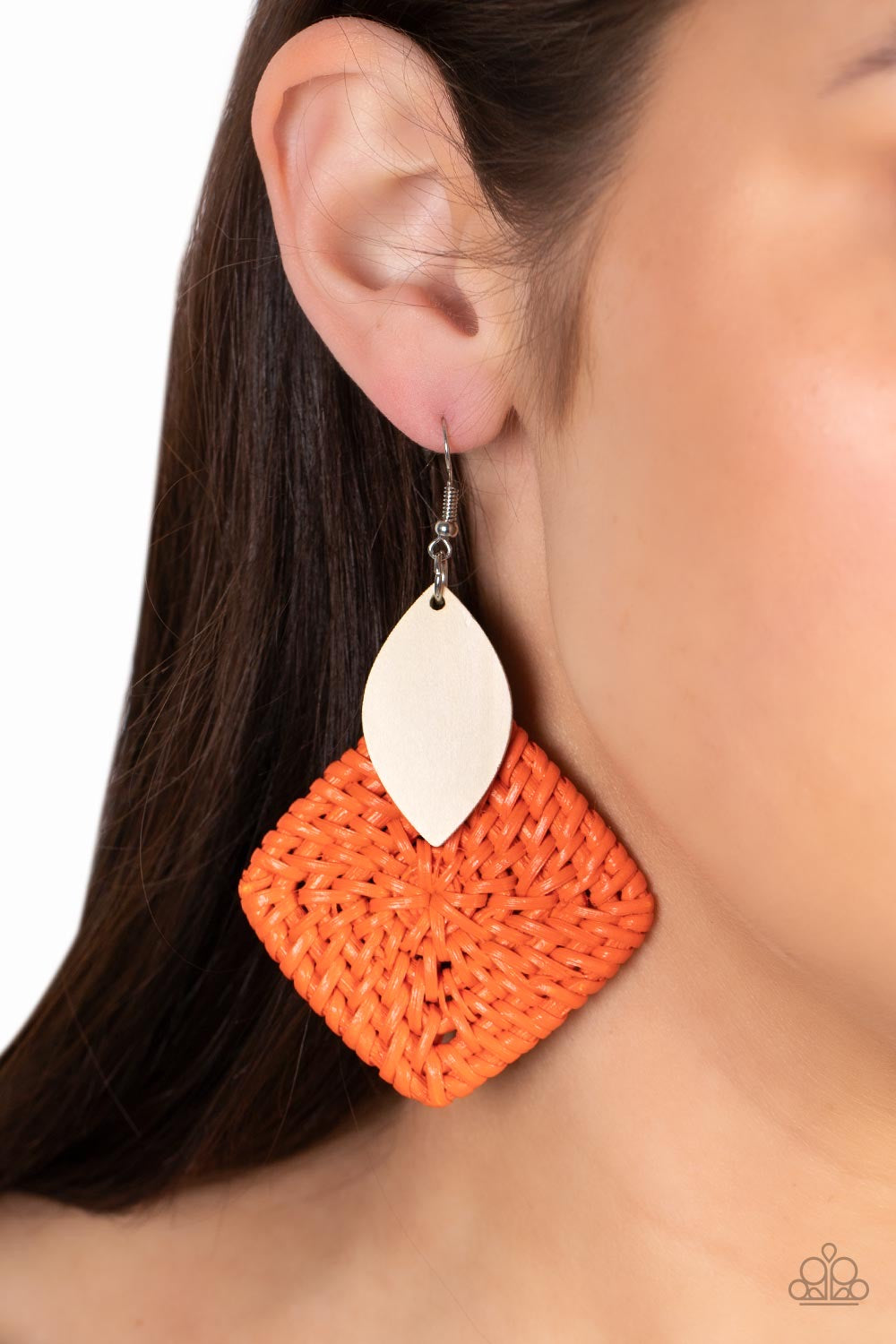 Paparazzi - Sabbatical WEAVE - Orange Earrings