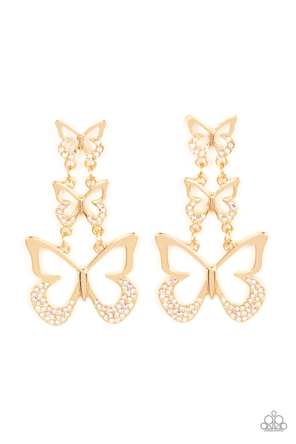 Paparazzi - Flamboyant Flutter Multi Post Earrings