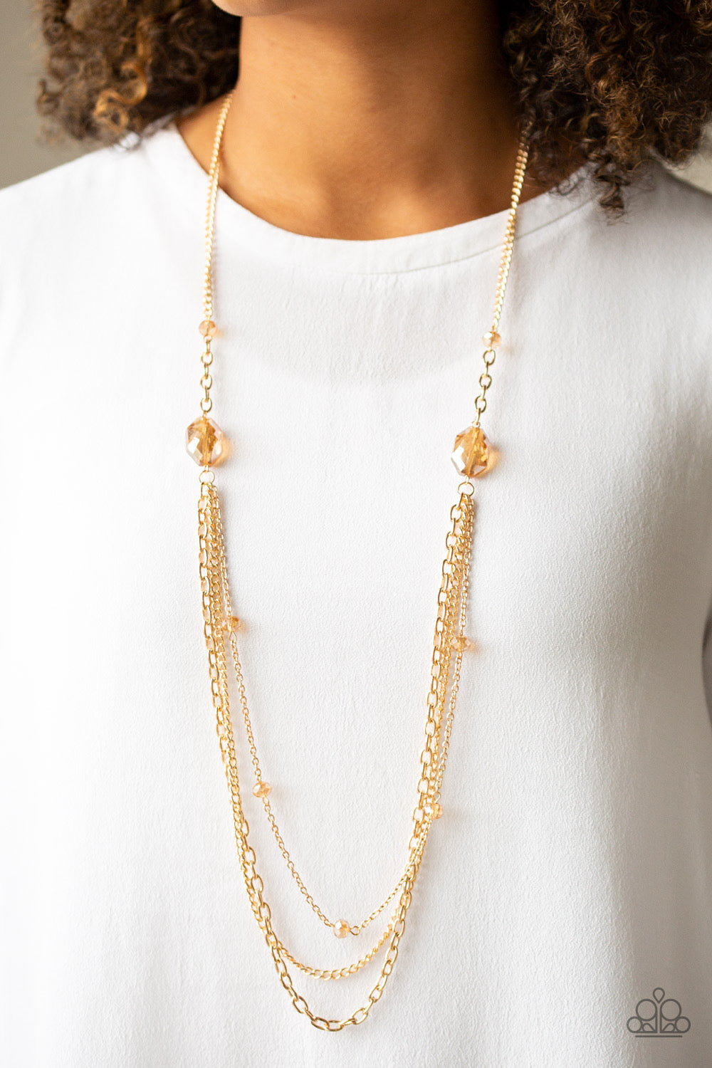 Paparazzi - Dare To Dazzle - Gold Necklace