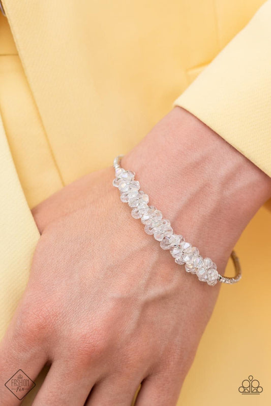 Paparazzi - BAUBLY Personality White Bracelet