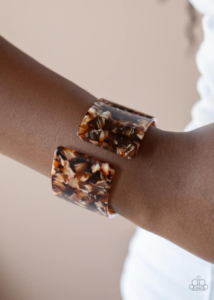 Paparazzi - Haute Hustle Brown Bracelet