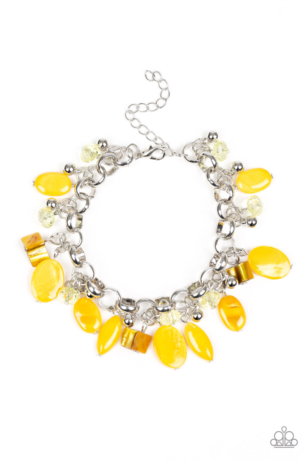 Paparazzi - I Want To SEA The World  Yellow Necklace and Seashore Sailing - Yellow Bracelet  Set