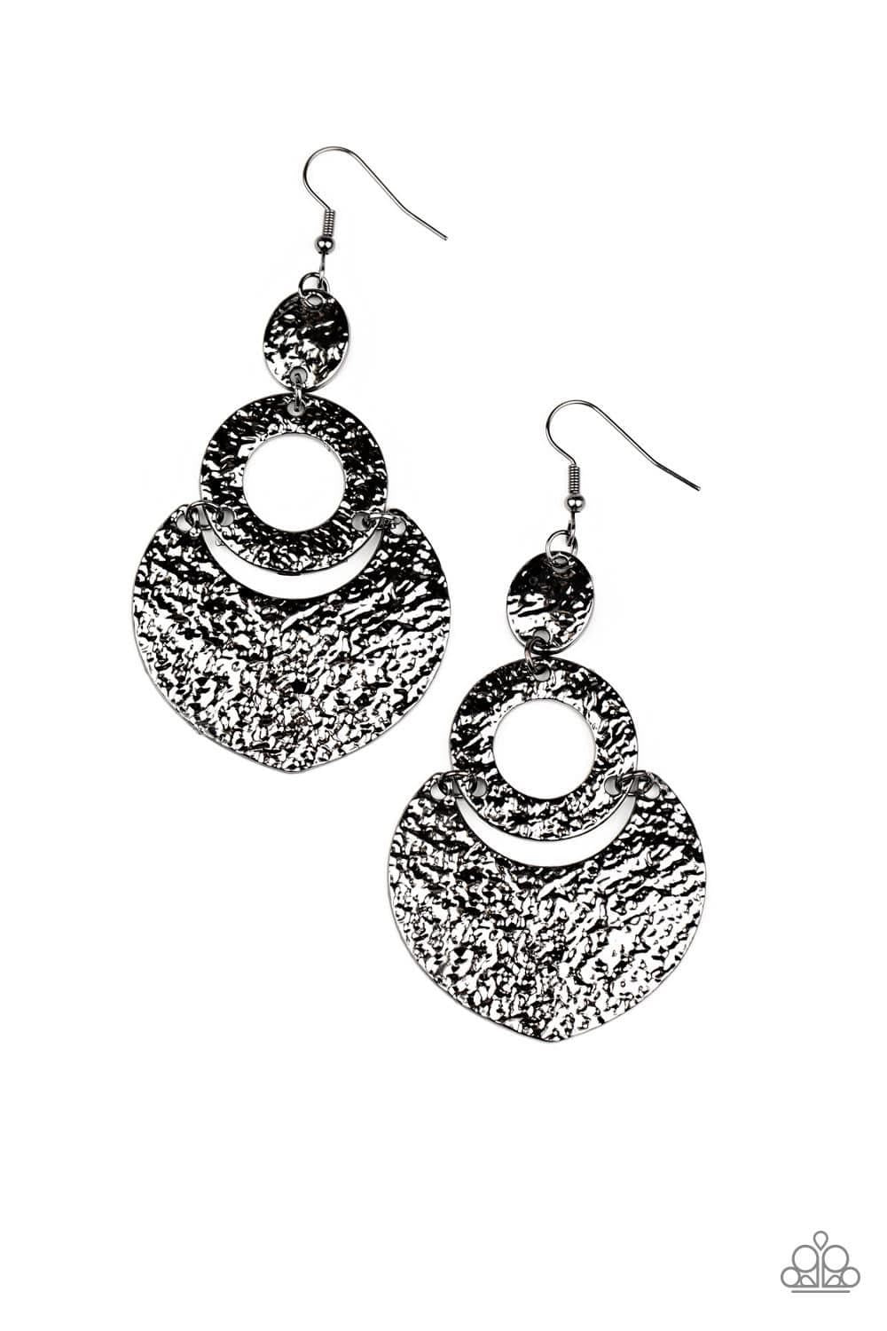 Paparazzi - Shimmer Suite- Black Earrings