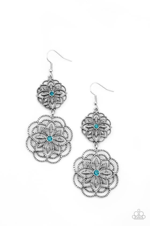 Paparazzi- Mandala Mecca - Blue Earrings