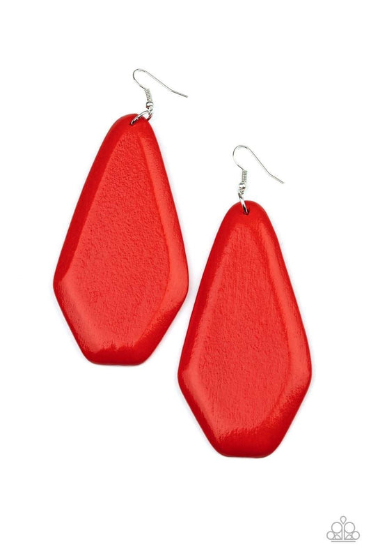 Paparazzi- Vacation Ready - Red Earrings