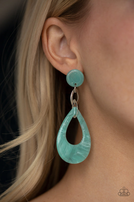 Paparazzi - Beach Oasis - Blue Earrings