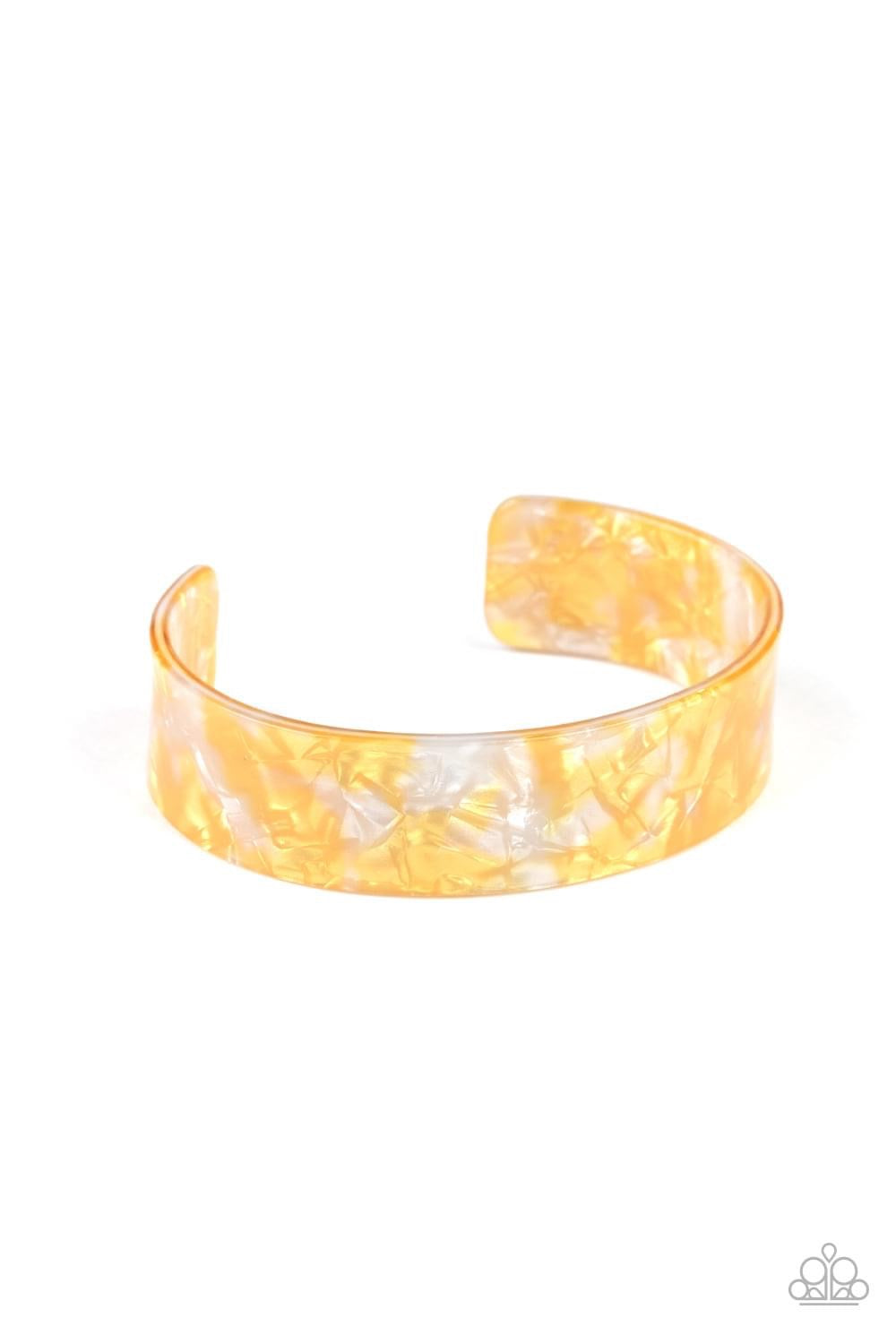 Paparazzi- Glaze Daze - Yellow Bracelet