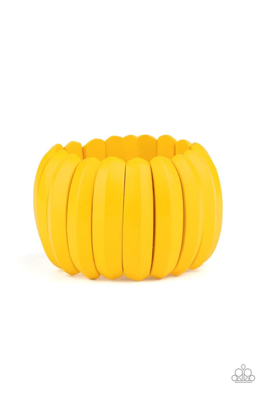 Paparazzi - Colorfully Congo Yellow Bracelet