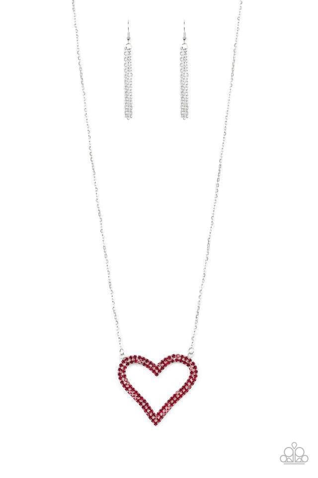 Paparazzi- Pull Some HEART-Strings Red Necklace