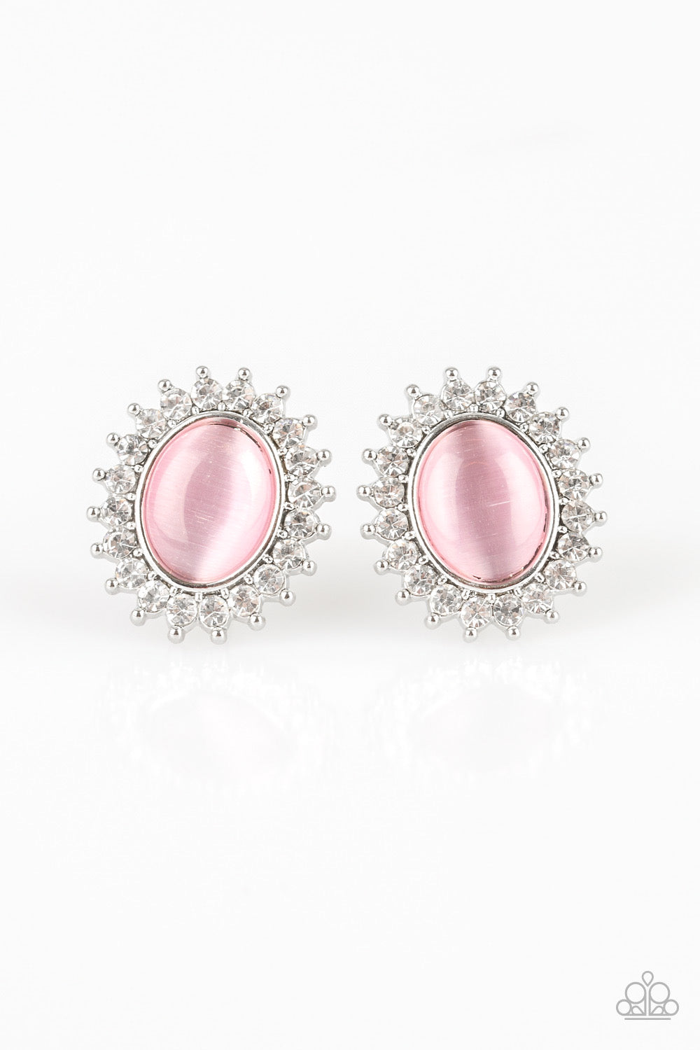 Paparazzi - Hey There, Gorgeous - Pink Post Earrings