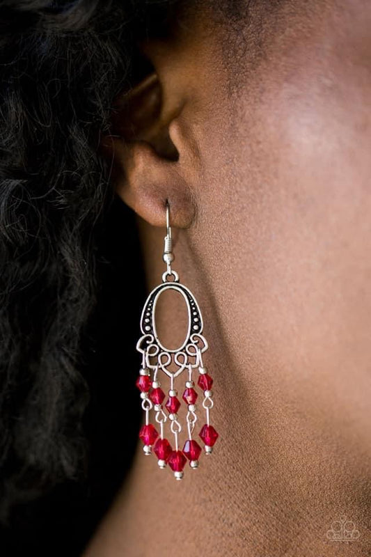 Paparazzi - Not The Only Fish In The Sea - Red Earrings