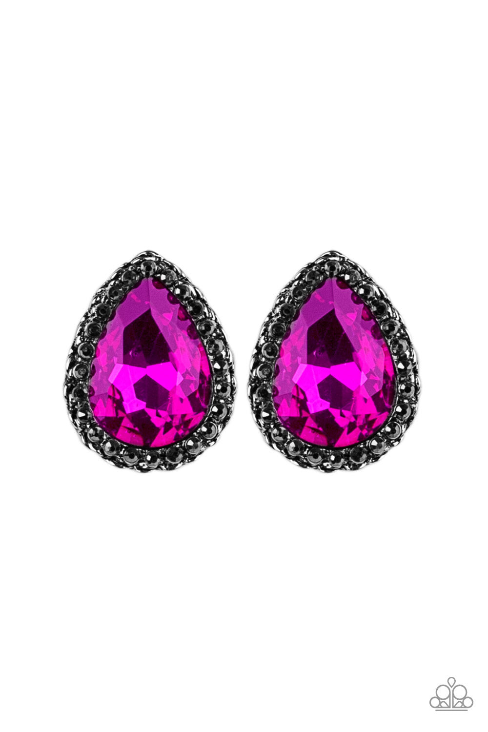 Paparazzi- Dare To Shine - Pink Post Earrings